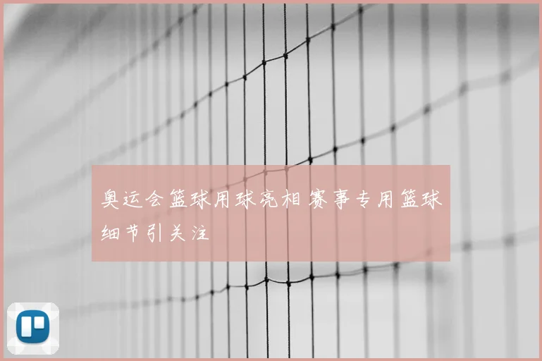 奥运会篮球用球亮相 赛事专用篮球细节引关注